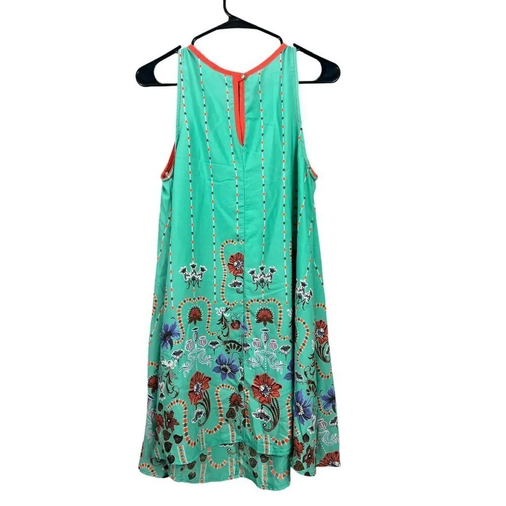 Black Bead Women's Floral Short Dress - Picture 2 of 6
